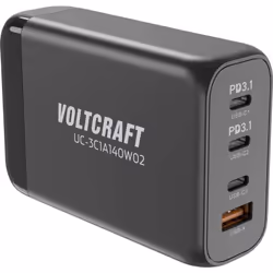 enquête Charge rapide avec support PD3.1 Max. 140 W 3 x USB-C ® 1 x USB-A ® Sorties de charge rapide avec câble d'alimentatio ...