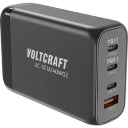 Voltcraft - UC-3C1A140W02 Chargeur usb 140 w 3x usb-c®, 1x usb-a usb pd 3.1 intérieure GaN, usb Power Delivery (usb-pd), chargeur rapide Y526753