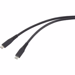 Renkforce RF-6662040, 1 m, USB C, USB C, USB4 Gen 2x2, 40 Gbit/s, Noir