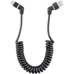Renkforce - Câble usb usb 2.0 usb-a mâle, usb-c® mâle 1.50 m noir Contacts enfichables orientables à 360°, câble spiralé RF-6713690 Y386133