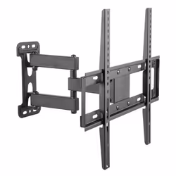 Support TV mural RICOO S7644 - Inclinable - 30 kg - Noir - Métal