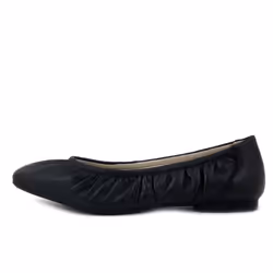 Ballerines pour femme en cuir souple noir - Tamaris - Talon plat et semelle anti-glisse
