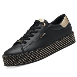 Baskets - TAMARIS - Femme - Plateforme - Noir/Or