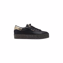 Baskets - TAMARIS - Femme - Plateforme - Noir/Or
