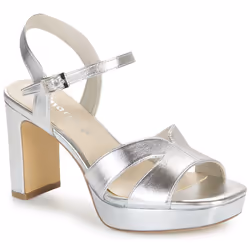 Chaussures Femme - TAMARIS - Sandale nu pied - Argent - Talon et Plateau