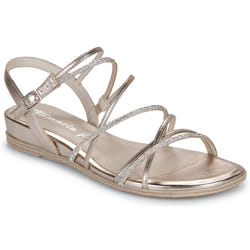 Sandales - TAMARIS - Modèle 28103 - Couleur Oro - Talon Plat - Tige Basse