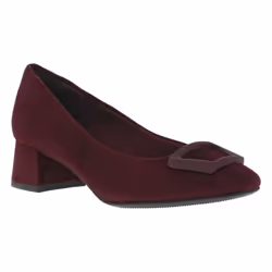 Escarpins Tamaris - Bordeaux - Cuir - Talon 45 cm - Fermeture noire
