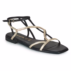 Sandale Cuir Tamaris - couleur : Noir/Or
