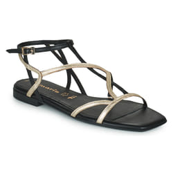 Sandale Cuir Tamaris - couleur : Noir/Or