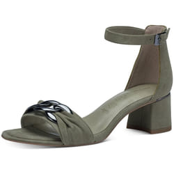 Sandales Femme - TAMARIS - Daim-Nubuck - Talon Large - Boucle de serrage - Vert sauge