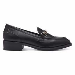 Mocassins Femme - TAMARIS 2430141 - Cuir Noir - Talon plat 3cm - Bout rond