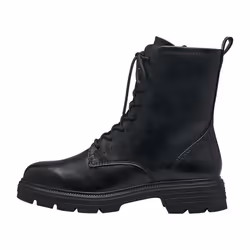 Bottines Femme - Tamaris - Noir - Cuir - Fermeture à glissière - Talon bloc 45mm