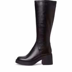 Botte pour femme - TAMARIS - Noir - Zip et matière stretch