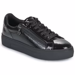 Basket Basse Cuir Tamaris - Noir Vernis