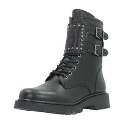 Bottines - TAMARIS - Noir - Talon décroché bas - 4 cm - Fermeture à lacets et zip latéral