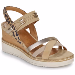 Sandale nu-pied pour Femme - TAMARIS - Beige - Cuir souple