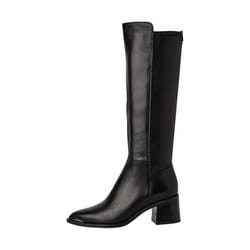 Botte A Talon Cuir Tamaris - Noir