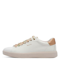 Basket Femme - TAMARIS - Blanc - Plat - Lacets