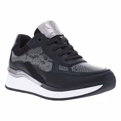 Baskets running femme - Marco Tozzi - talon semi-compensé 4cm - noir