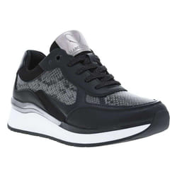 Baskets running femme - Marco Tozzi - talon semi-compensé 4cm - noir