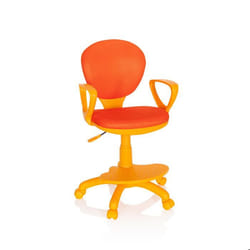 Chaise pivotante pour des enfants - hjh OFFICE - KID COLOUR - Orange - Tissu