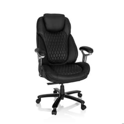Siège pivotant XXL - hjh OFFICE - XXL PULLMANN I - Noir - cuir