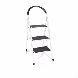 Échelle pliante - hjh OFFICE - SOLID W2 - Blanc - Acier