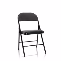 Chaise pliante - hjh OFFICE - TUDELA I - Gris Foncé - Tissu