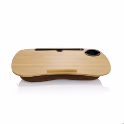 Support pour ordinateur portable - hjh OFFICE - COMFILAP I - Marron - Bambou tissu