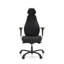 HJH OFFICE RESISTIO XXL - Siège de bureau tissu noir