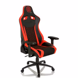 Fauteuil Gamer - hjh OFFICE - GAMEBREAKER SX 04 - Noir/Rouge - Tissu cuir synthétique