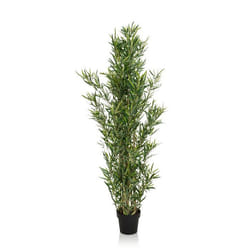 Plante artificielle - hjh OFFICE - BAMBUS - Vert - Plastique Tissu