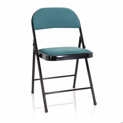 Chaise pliante - hjh OFFICE - TUDELA I - Turquoise - Tissu