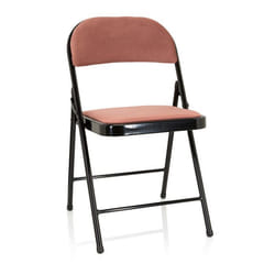 Chaise pliante - hjh OFFICE - TUDELA I - Rose - Tissu