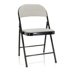 Chaise pliante - hjh OFFICE - TUDELA I - Blanc - Tissu