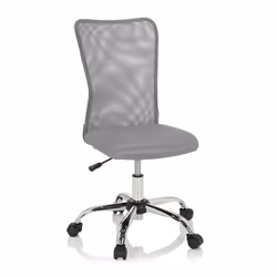 Chaise pivotante pour des enfants - hjh OFFICE - KIDDY NET I - Gris - tissu maille