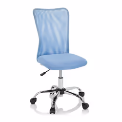 Chaise pivotante pour des enfants - hjh OFFICE - KIDDY NET I - Bleu - tissu maille