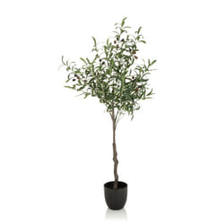 Plante artificielle - hjh OFFICE - OLIVE - Vert - Plastique
