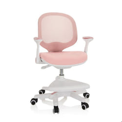 chaise pour enfants - hjh OFFICE - KID ERGO - Rose - tissu/tissu maille