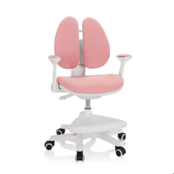 chaise pour enfants - hjh OFFICE - KID WING - Rose - Tissu