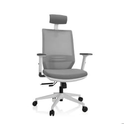 Siège de bureau de qualité professionnelle - hjh OFFICE - PROFONDO PRO W - Gris - tissu/tissu maille