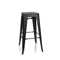 Tabouret de bar - hjh OFFICE - VANTAGGIO HIGH - Noir mat - Métal