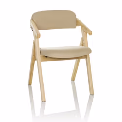 Chaise pliante - hjh OFFICE - SCANDIO - Beige - Tissu