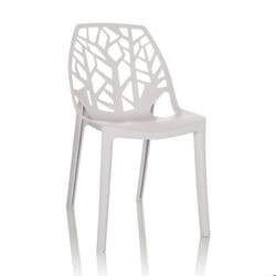 Chaise dextérieur - hjh OFFICE - ARTIFO TRI - Blanc - Plastique