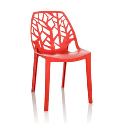 Chaise dextérieur - hjh OFFICE - ARTIFO TRI - Rouge - Plastique