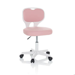 Chaise pivotante pour des enfants - hjh OFFICE - KIDDY TOP W - Rose - Tissu