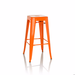 Tabouret de bar - hjh OFFICE - VANTAGGIO HIGH - Orange - Métal