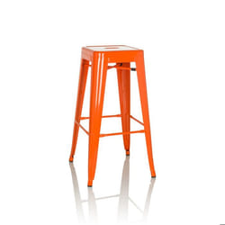 Tabouret de bar - hjh OFFICE - VANTAGGIO HIGH - Orange - Métal