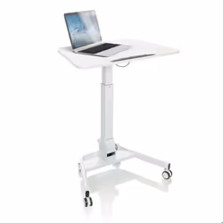 Bureau assis-debout - hjh OFFICE - STAND VM-SU II - Blanc - Panneau MDF cadre en acier