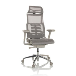 Siège de bureau haut de gamme - hjh OFFICE - POFIT G GEN2 - Gris Clair - tissu maille
